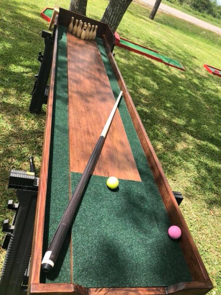 mini bowling lone setup